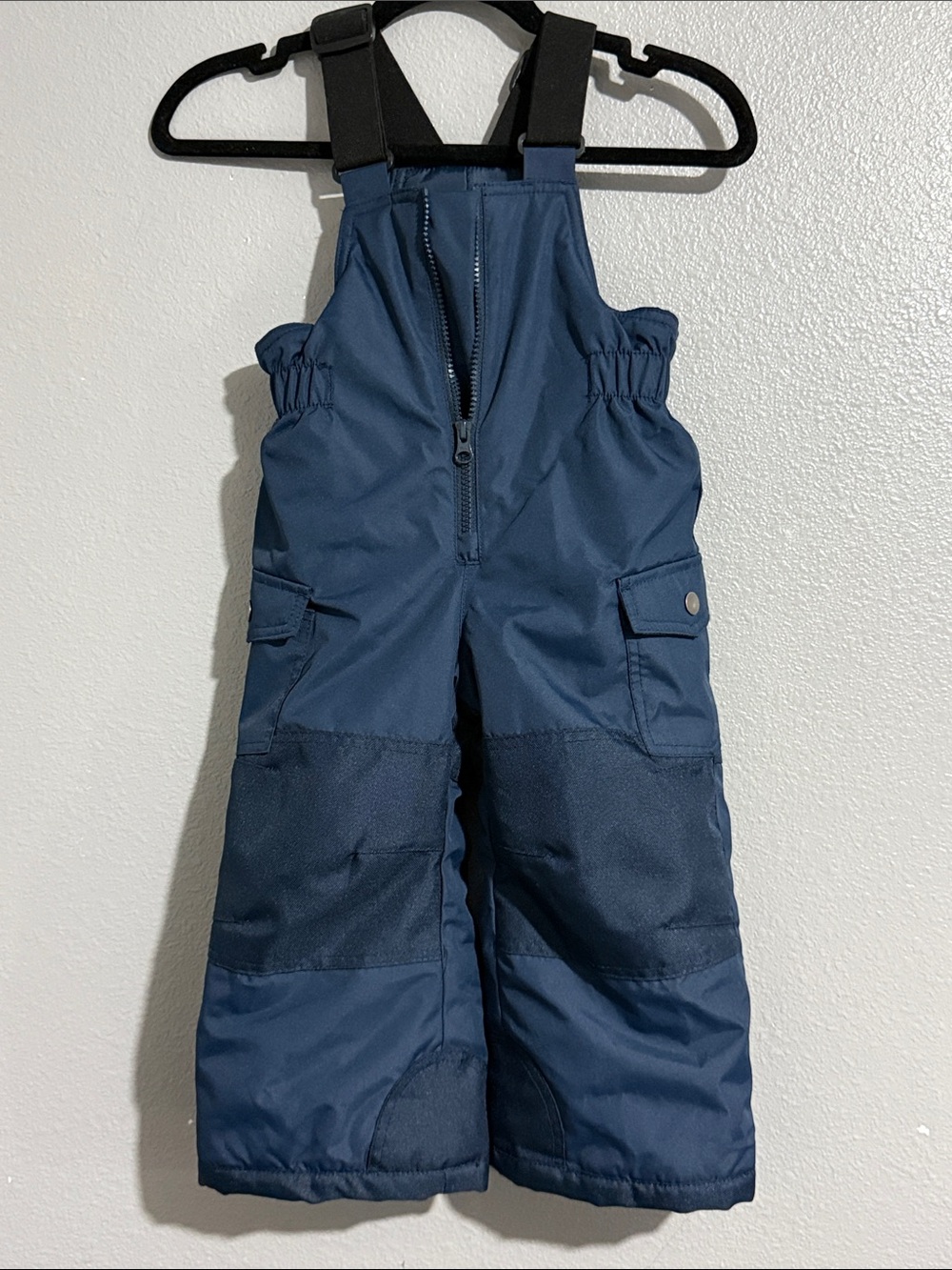 Children's Navy Snow Bibs with Adjustable Straps
